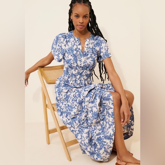 Anthropologie Dresses & Skirts - Anthropologie- Sumerset navy/ivory tiered maxi dress